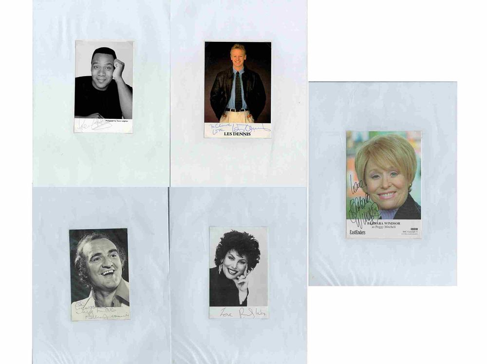Lot 394: Entertainment collection of 5 signed various sizes pictures...