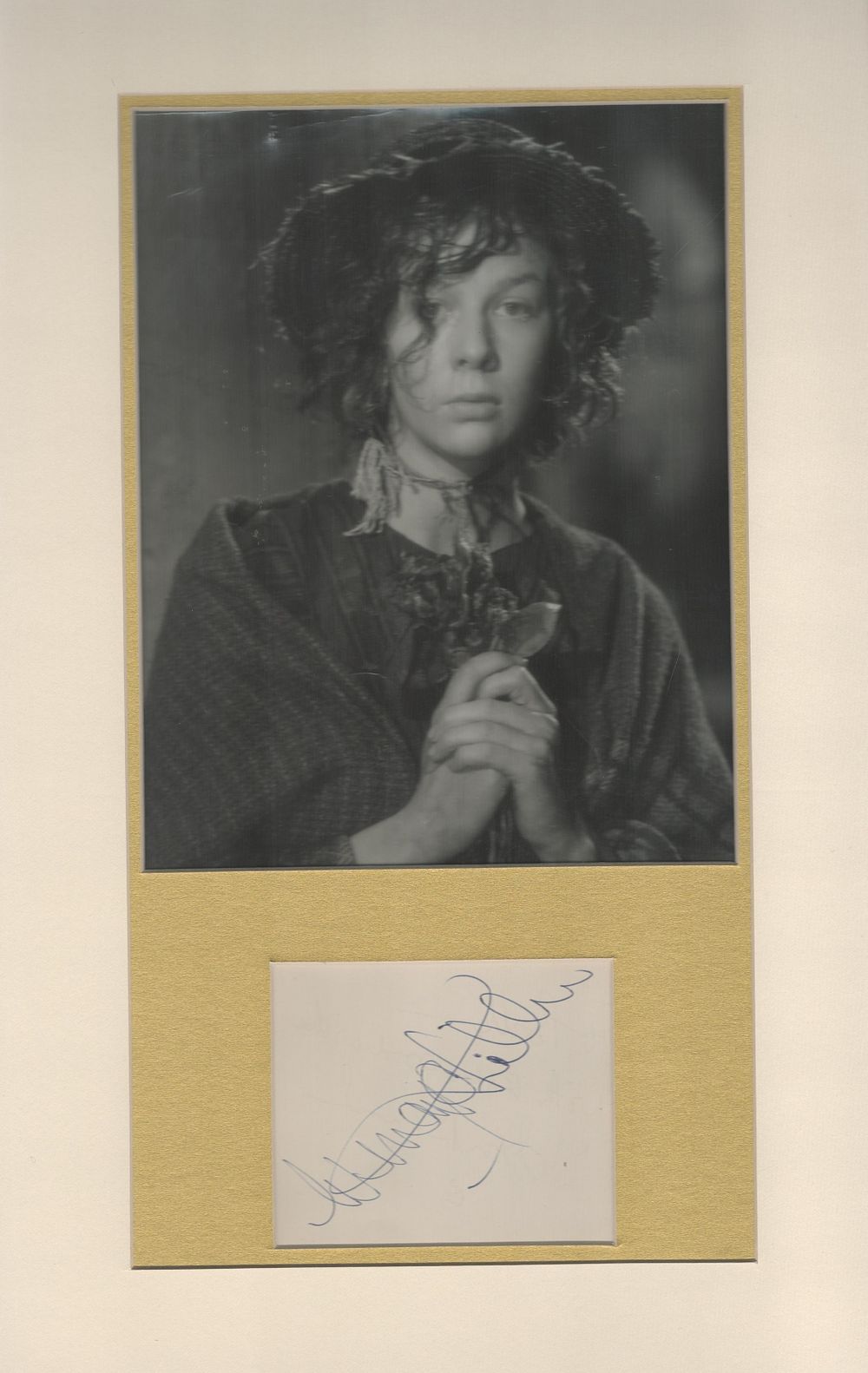 Lot 404: Wendy Hiller 17x11 overall mounted signature piece includes...