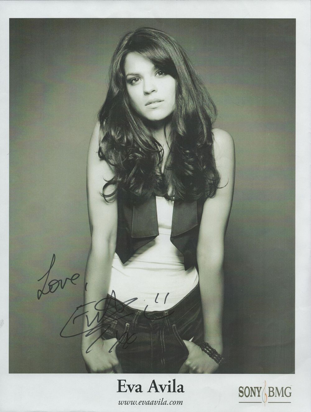 Lot 424: Eva Avila signed 10x8 inch black and white...