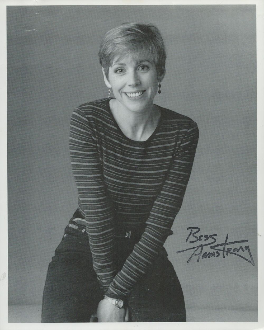 Lot 426: Bess Armstrong signed 10x8 inch black and white...