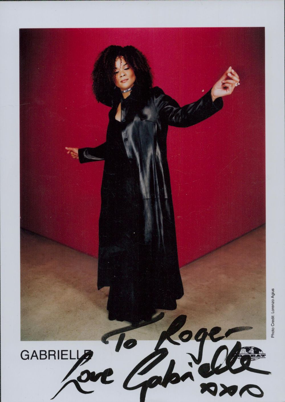 Lot 445: Gabrielle signed 7x5 inch colour promo photo dedicated....