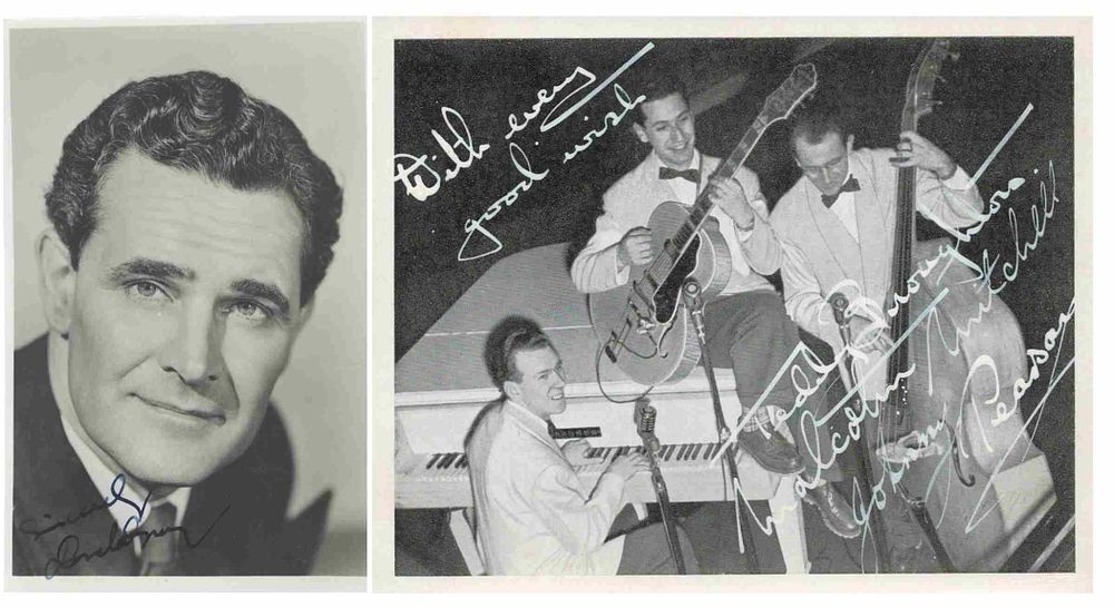 Lot 456: TV FILM Collection 2 black and white photos,...