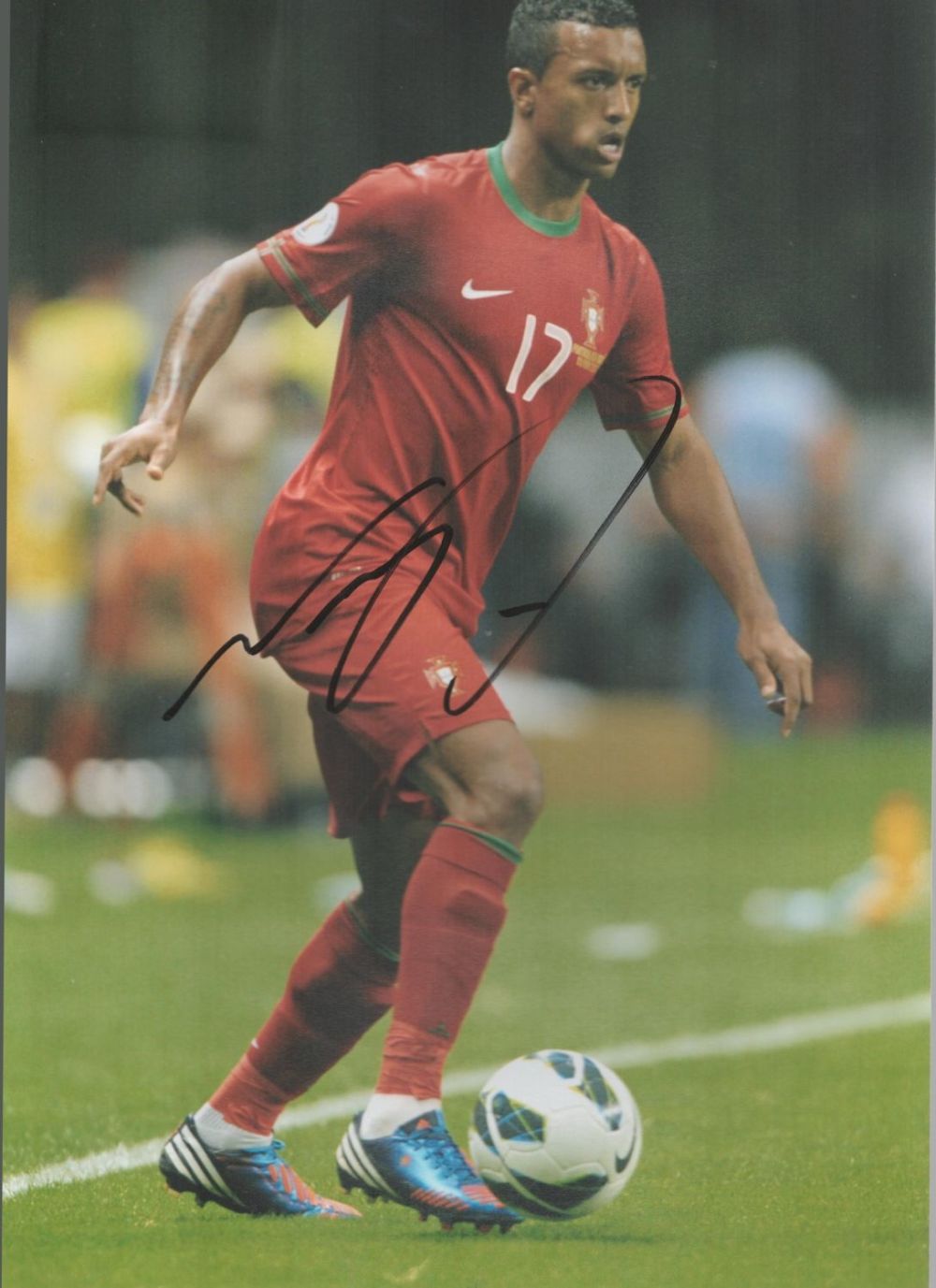 Lot 63: Football Nani signed 12x8 colour photo pictured in...