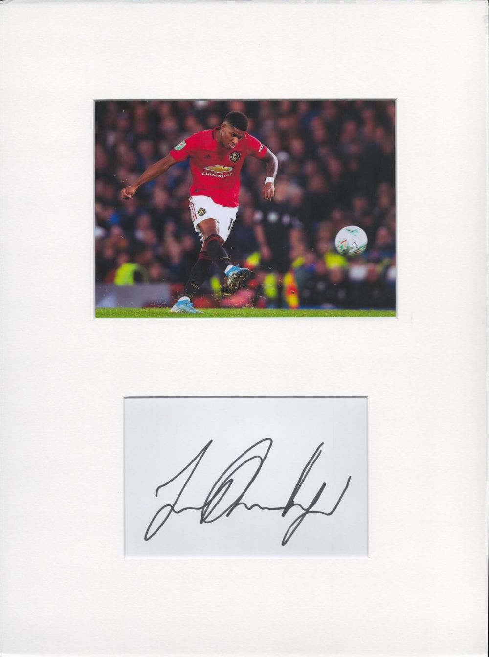 Lot 96: Football Marcus Rashford 16x12 overall mounted signature piece...