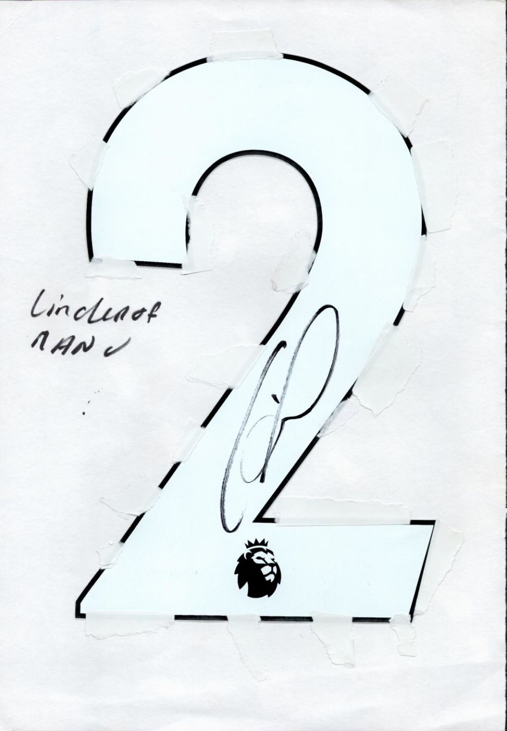 Lot 166: Football Victor Lindelof Signed Number 4 Premier League...