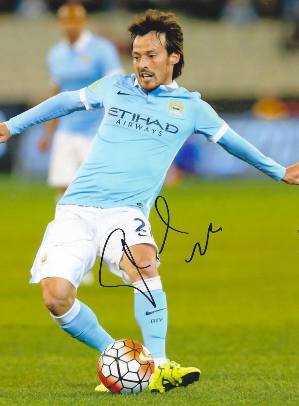 Lot 183: Football David Silva (Man City) Signed 10x8 Colour...