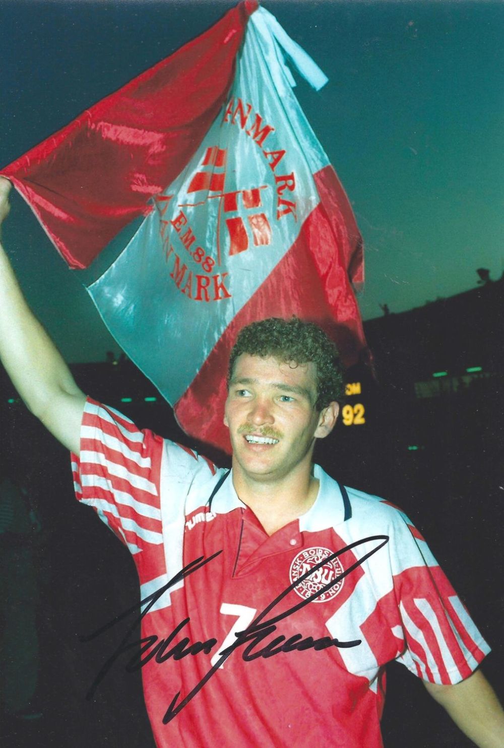 Lot 203: Football John Jensen (Denmark and Arsenal) Signed 12x8...