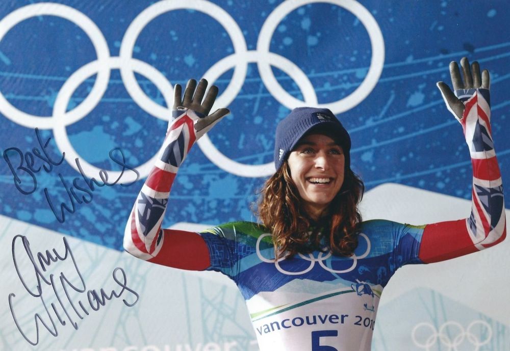 Lot 252: British Skeleton Racer Amy Williams signed 10x8 colour...