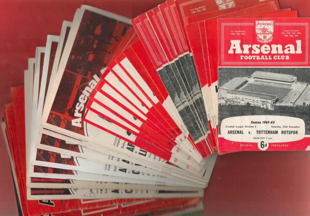 Lot 303: 34 x Vintage Arsenal Official Football Programmes from...