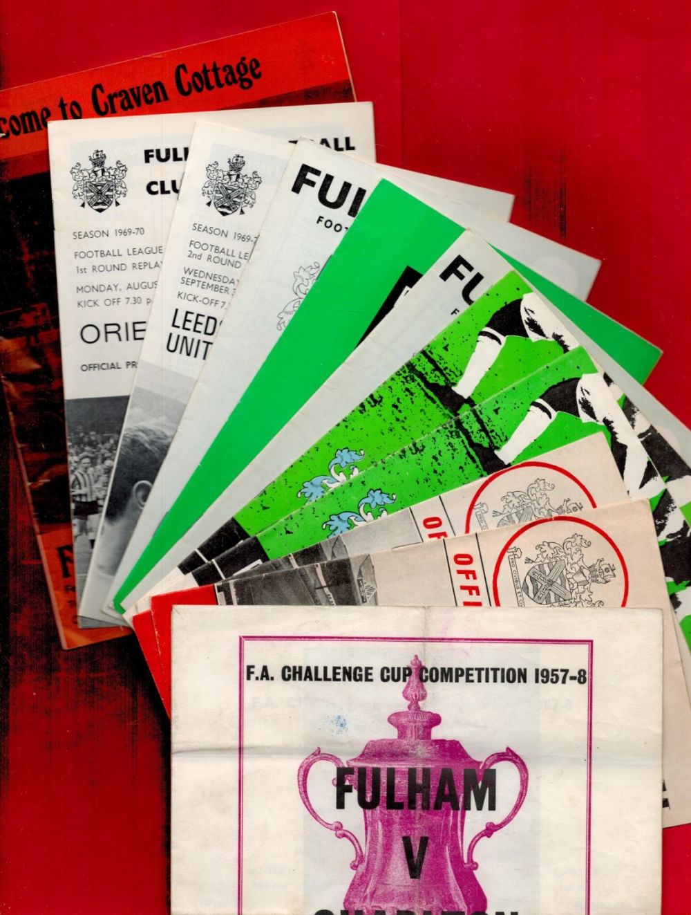 Lot 304: 11 x Vintage Fulham Official Football Programmes from...