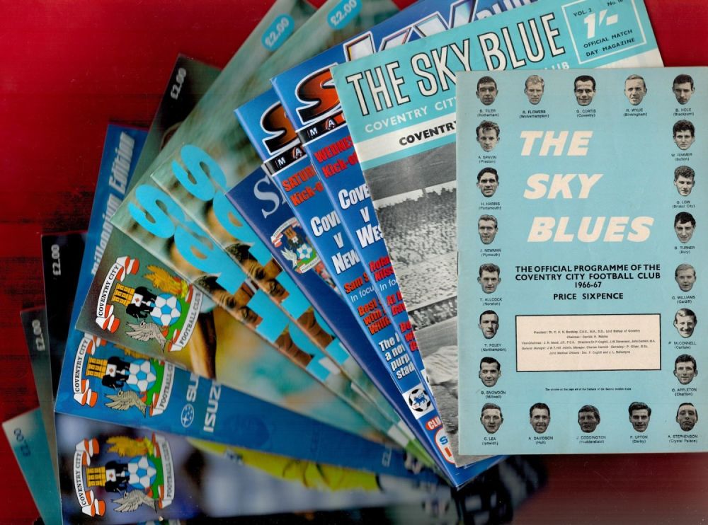 Lot 313: 13 x Coventry City Vintage Official Football Programmes...