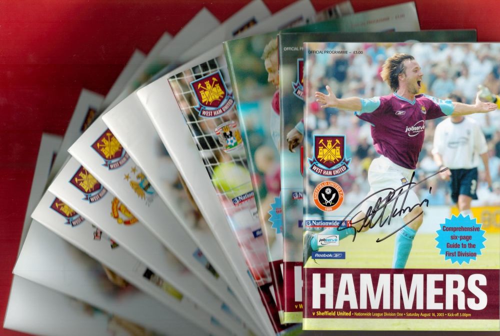 Lot 325: 11 x West Ham United Official Football Programmes...