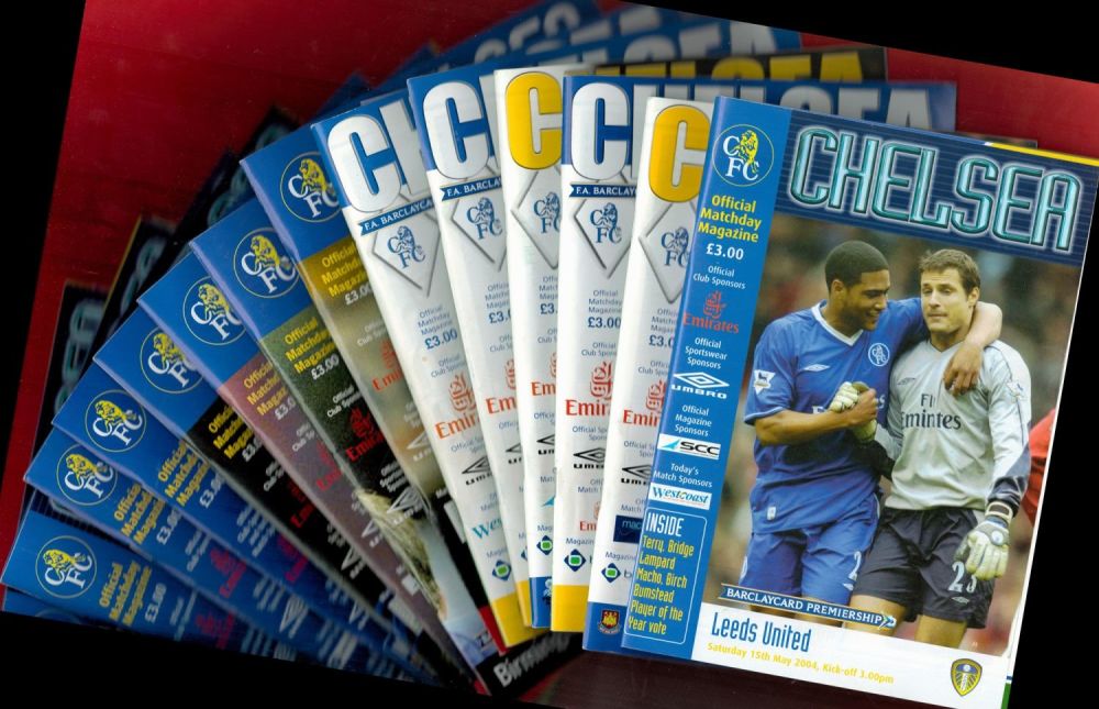 Lot 327: 14 x Chelsea Official Football Programmes from 2001...