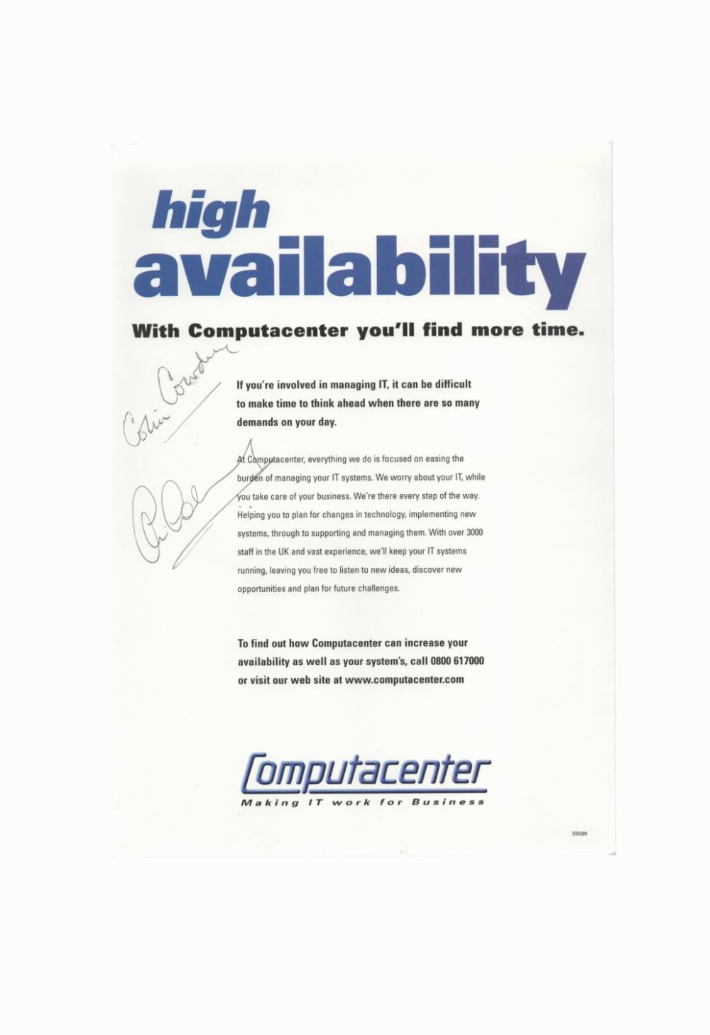 Lot 361: Cricket Colin and Chris Cowdrey Signed Darren Bicknell...