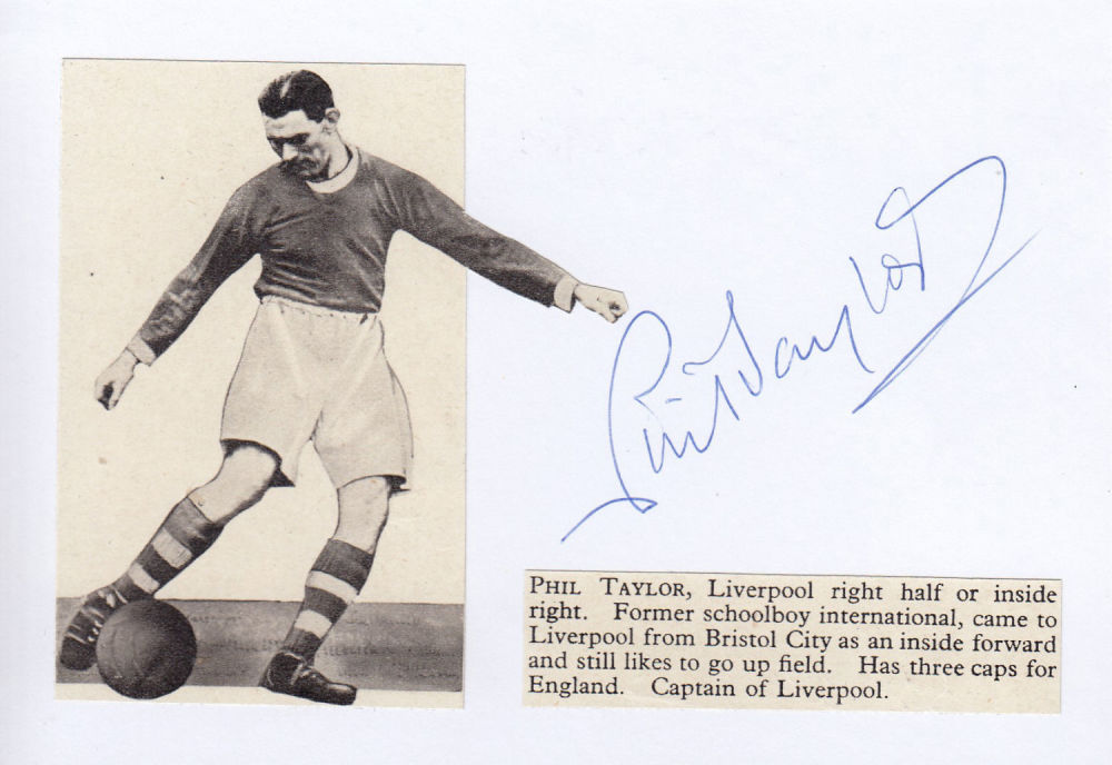 Lot 423: Football Autographed Phil Taylor Picture-Postcard, A Superbly Produced...