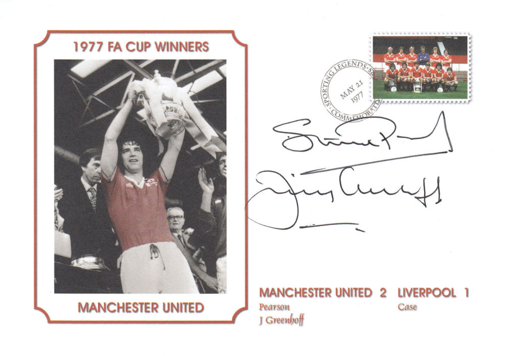 Lot 426: Football Autographed Man United Commemorative Cover - A...