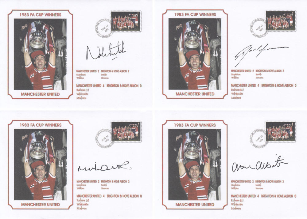 Lot 427: Football Autographed Man United Commemorative Covers - Lot...