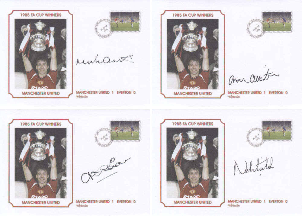 Lot 428: Football Autographed Man United Commemorative Covers - Lot...