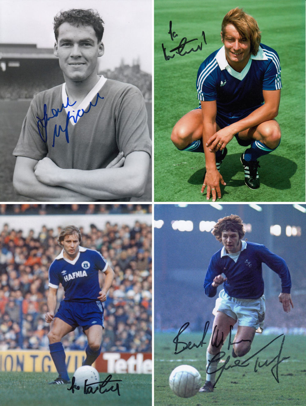 Lot 445: Football Autographed Everton 8 X 6 Photos A...
