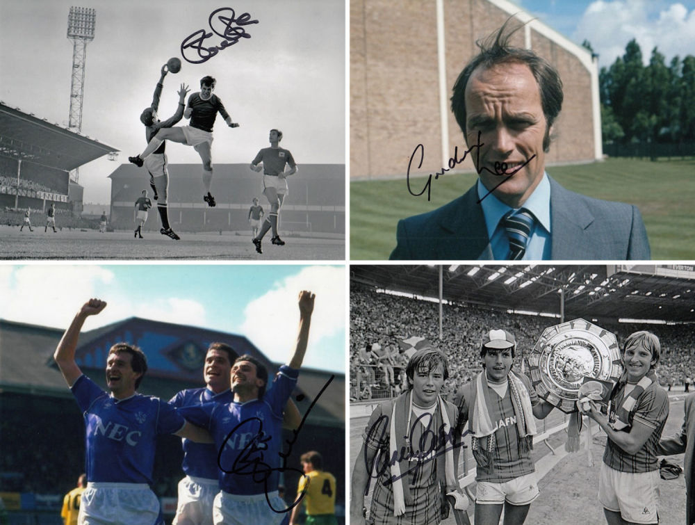 Lot 446: Football Autographed Everton 8 X 6 Photos A...