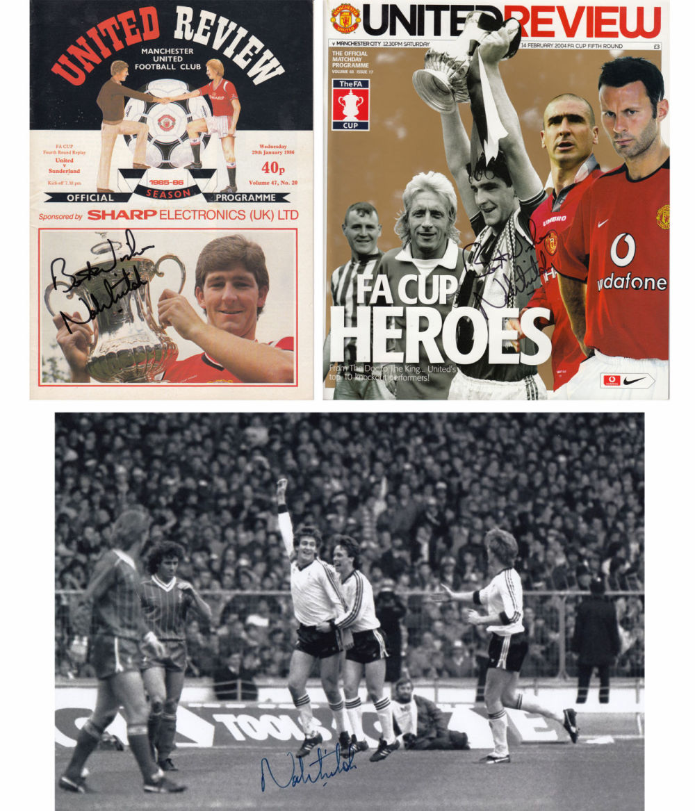 Lot 456: Football Autographed Norman Whiteside Programmes - A Superb...