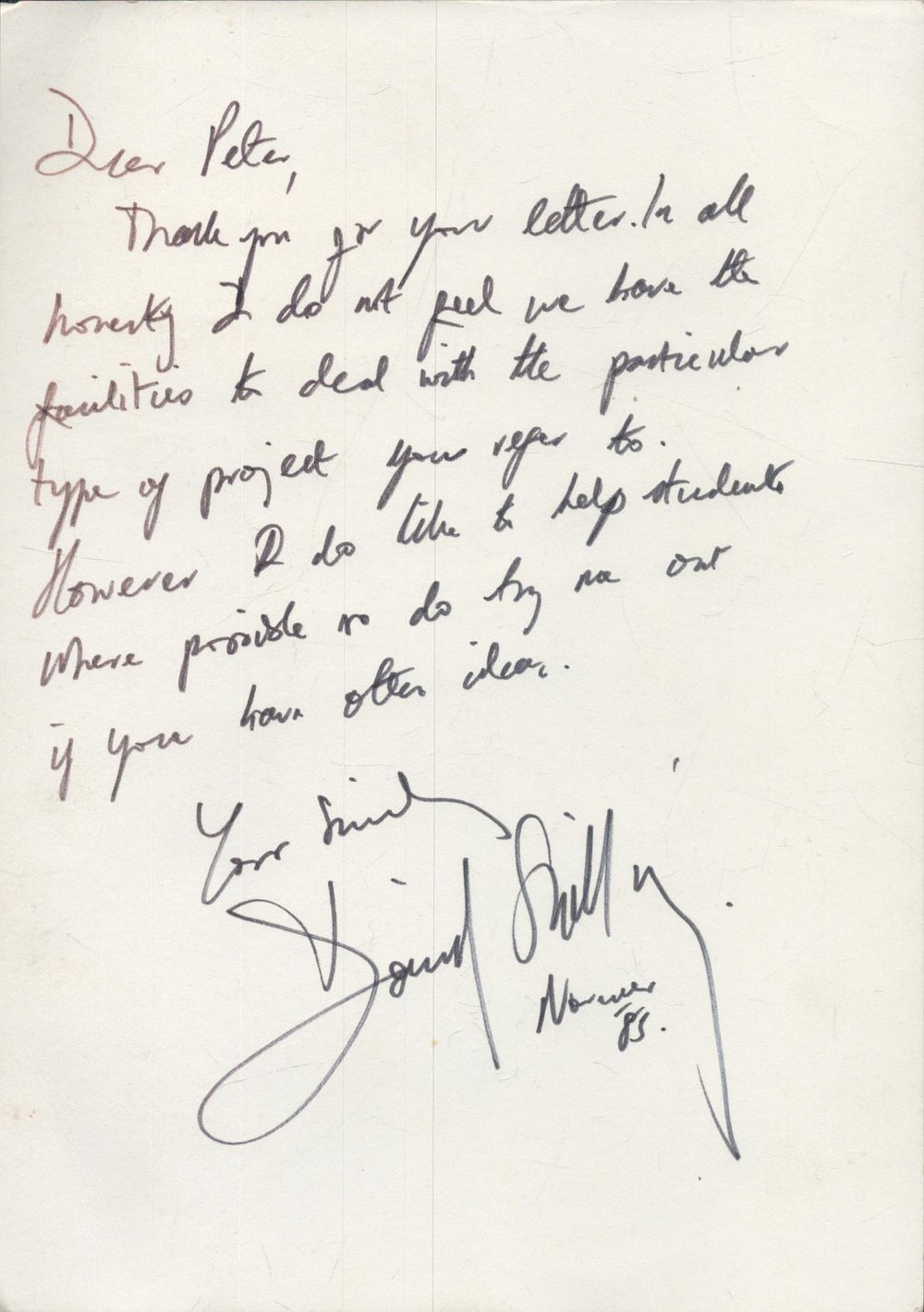 Lot 152: David Shilling signed bookplate 1985 with ALS. Good...