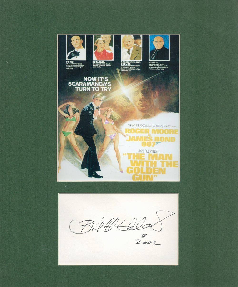 Lot 156: Britt Ekland 12x10 overall mounted signature piece includes...
