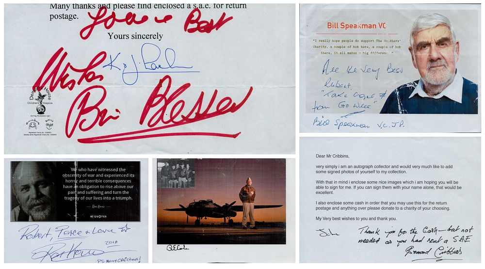 Lot 165: Entertainment Collection of 5 signed photos copies sheets...