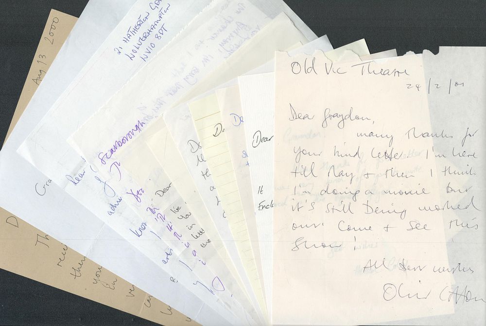 Lot 176: Entertainment letter collection of approx 30 ALS/TLS including...