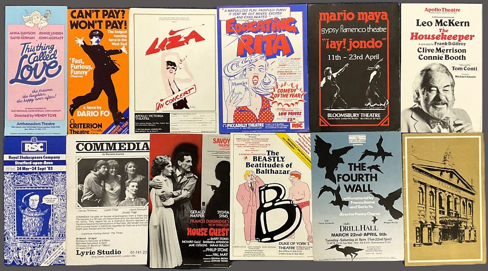 Lot 184: Entertainment Vintage programme/Flyer collection includes 1980`s This Thing...