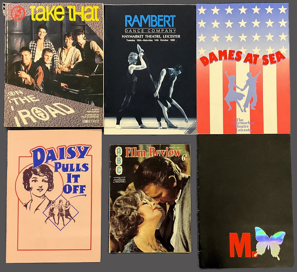 Lot 186: Entertainment Vintage programme collection includes Take That, Dames...