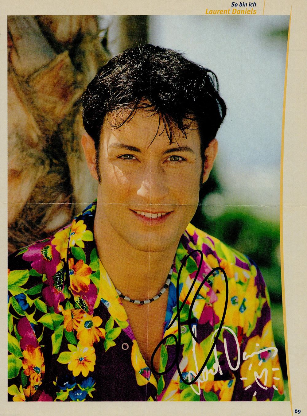 Lot 203: Laurent Daniels signed colour magazine page 11x8 Inch...