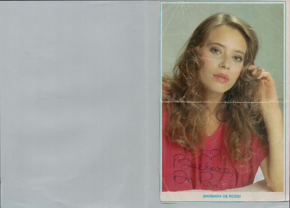 Lot 223: Barbara De Rossi signed colour magazine cut out...