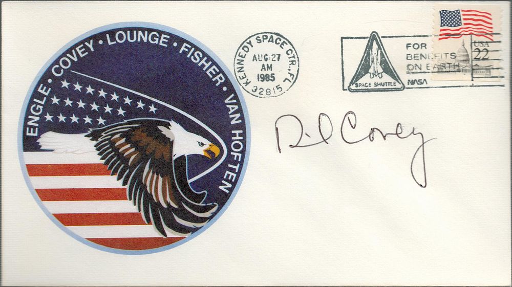 Lot 601: Richard O Covey signed FDC for space shuttle...