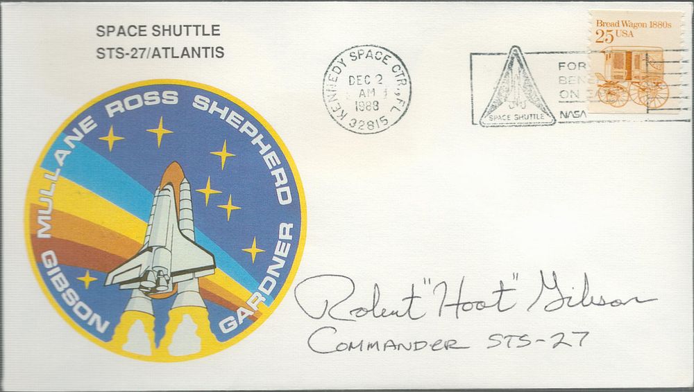 Lot 609: Robert L Gibson signed FDC for space shuttle...