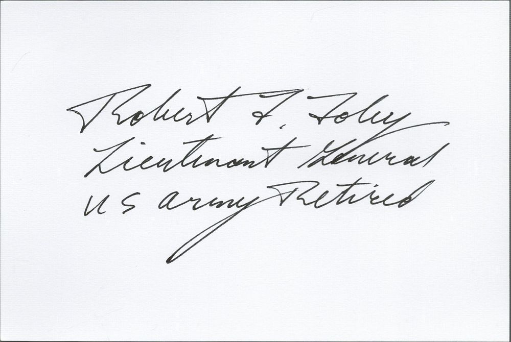Lot 620: Robert F Foley medal of honor recipient signed...