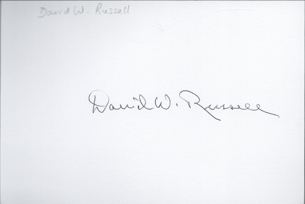 Lot 632: David W Russell Pearl Harbor survivor signed 6x4inch...