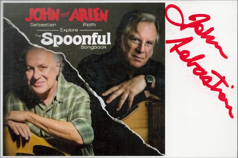 Lot 638: John Sebastian of The lovin spoonful signed 6x4inch...
