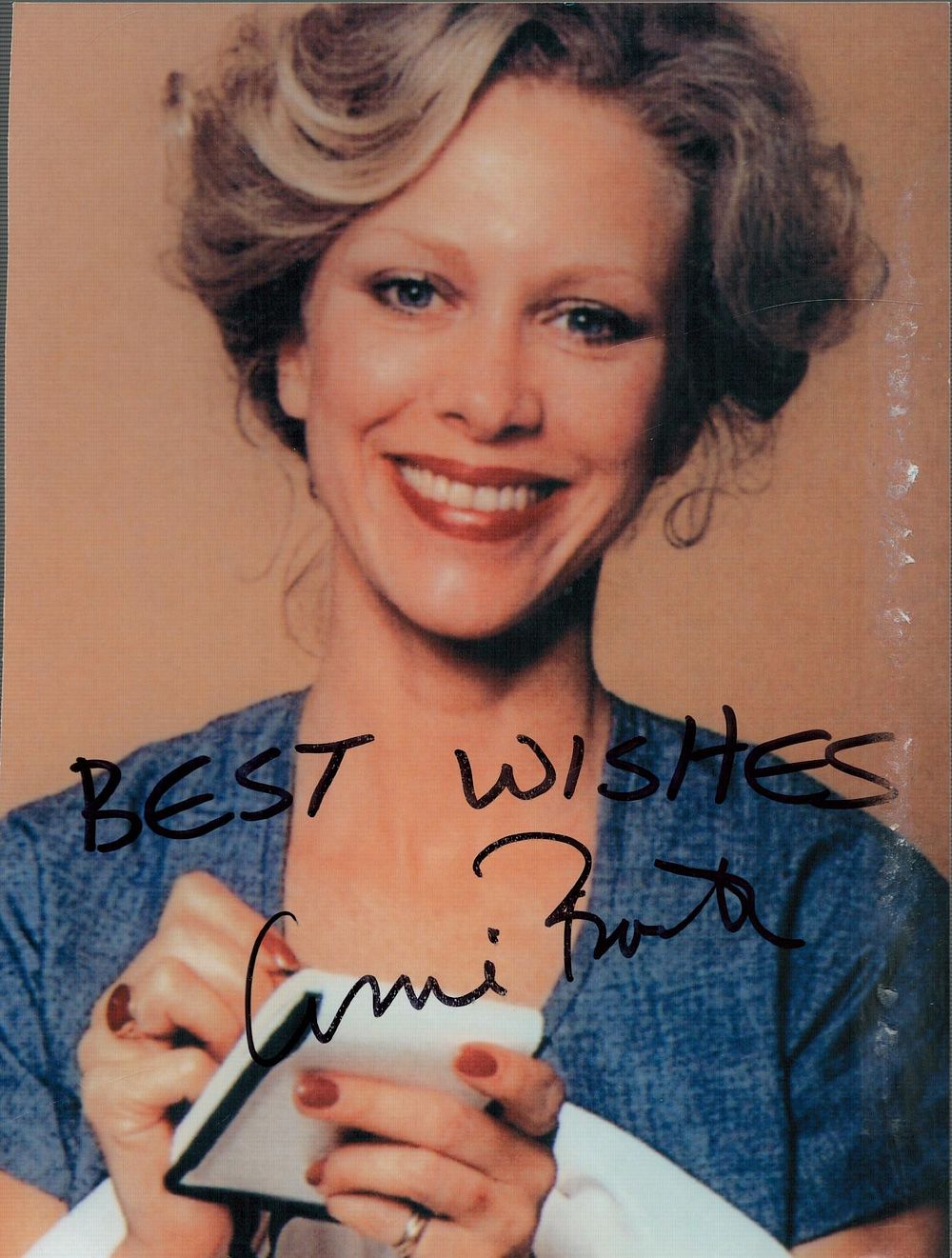 Lot 647: Connie Booth signed 6x4inch colour photo. Good condition....