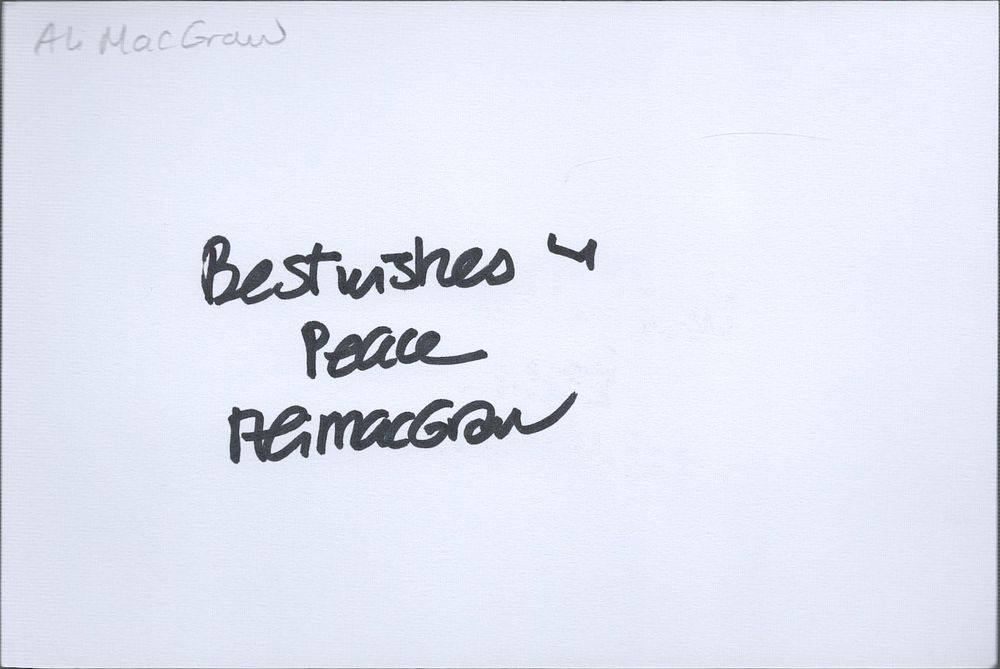Lot 649: Ali Macgraw signed 6x4inch white card. Good condition....