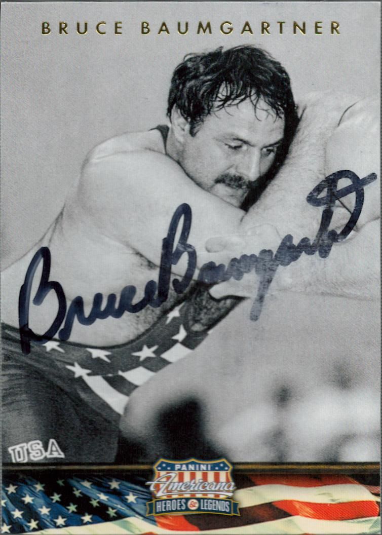 Lot 655: Bruce Baumgartner signed panini Americana heroes and legends...