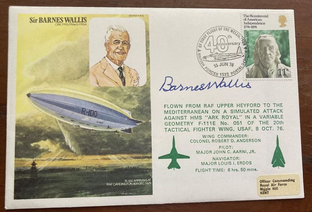 Lot 175: WW2 Dambuster Bouncing bomb inventor Barnes Wallis signed...