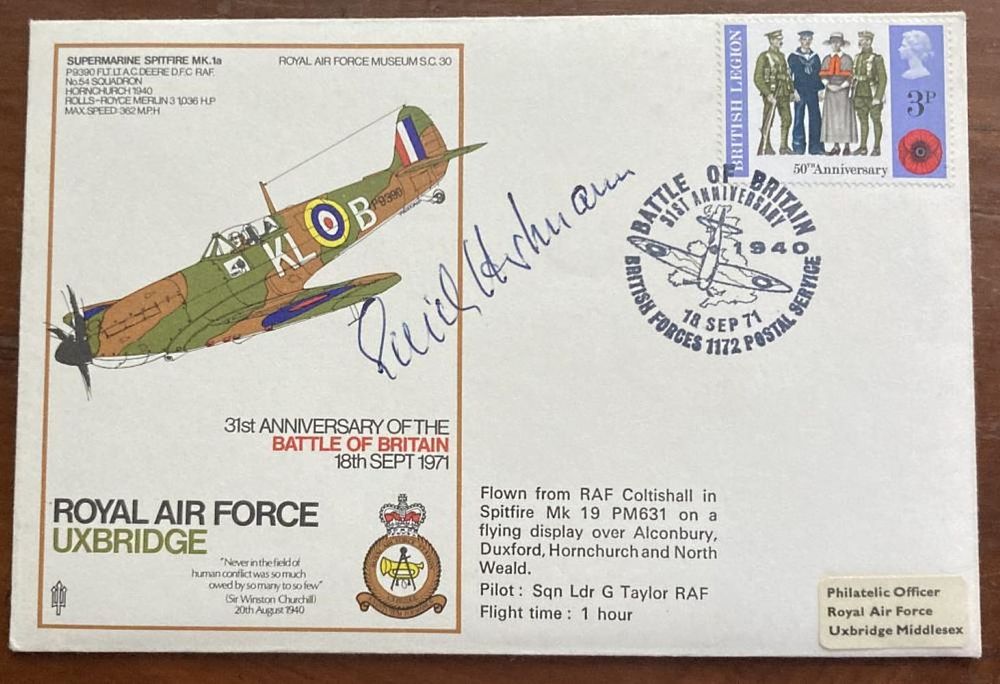 Lot 176: RAF Uxbridge 31st Anniv Battle of Britain Signed...