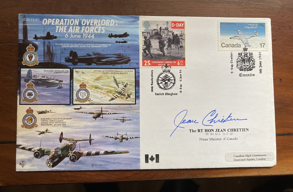 Lot 210: Canadian Prime Minister Jean Chretien signed rare 50th...
