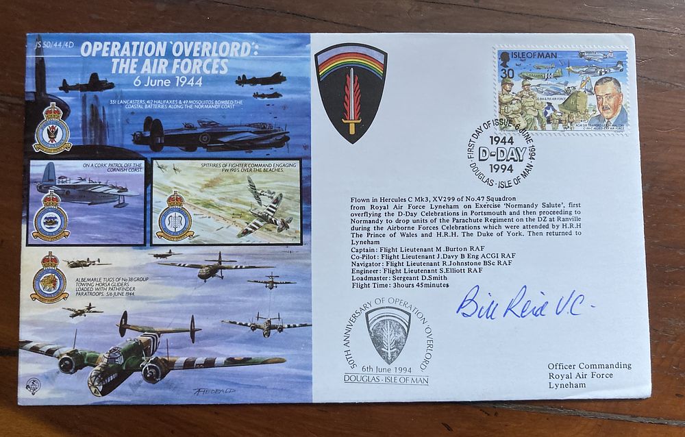Lot 212: WW2 Bill Reid VC 617 sqn signed 50th...