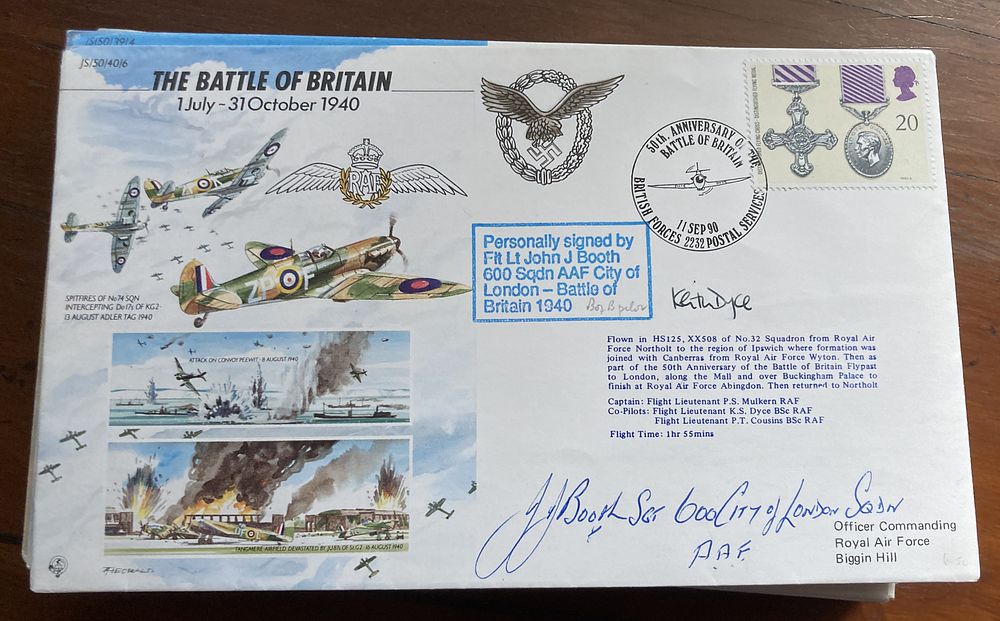 Lot 220: Battle of Britain fighter pilot John Booth 600...