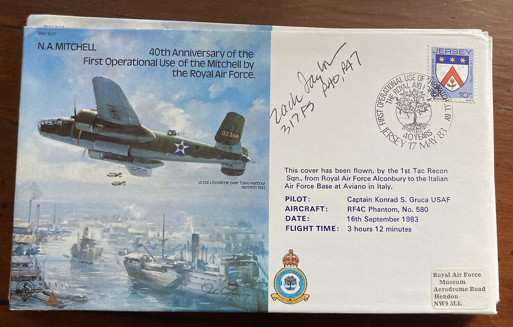 Lot 225: WW2 US fighter ace Zach Taylor 317 FS...