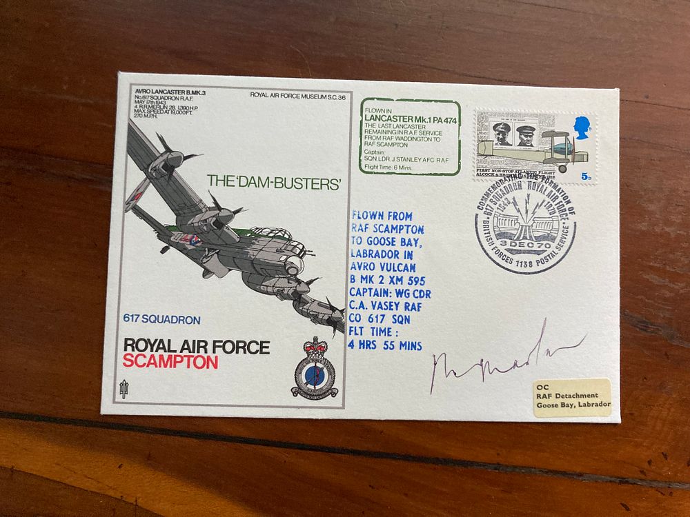 Lot 242: RAF SC36f DAMBUSTER AIR MARSHAL MICKY MARTIN SIGNED...