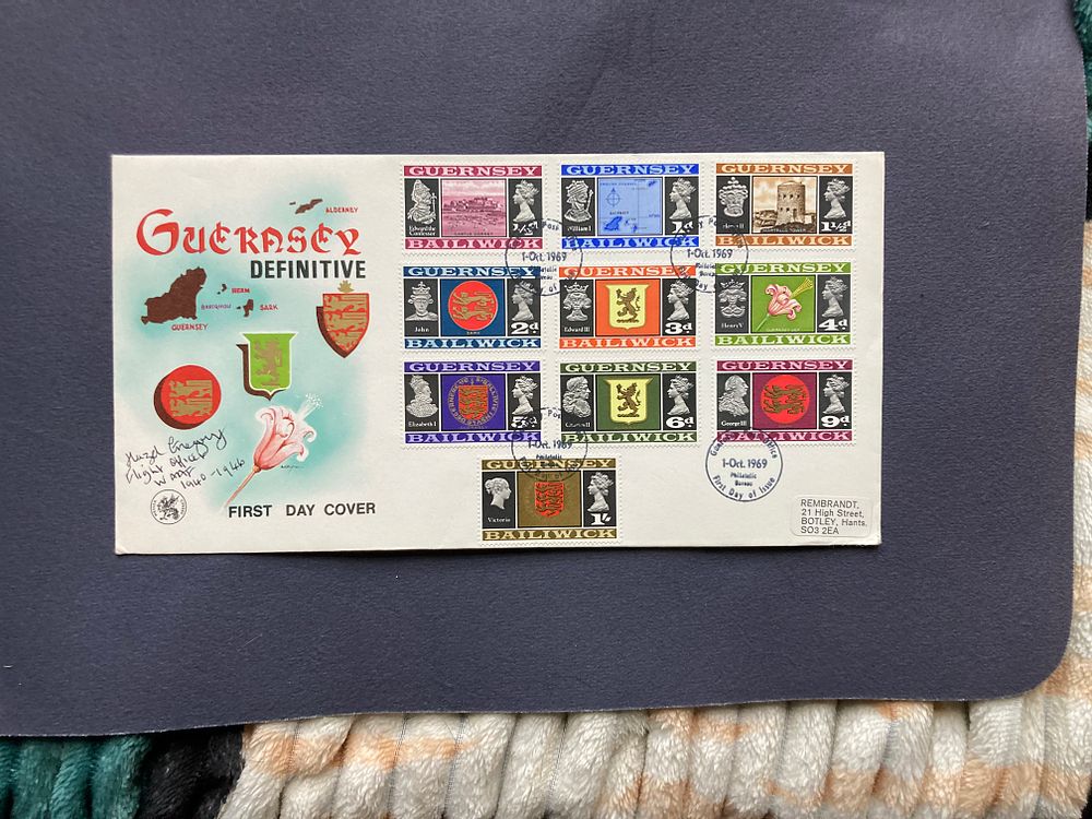 Lot 243: WW2 Bletchley Park signed Guernsey 1969 FDC autographed...