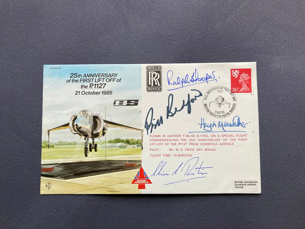 Lot 252: P1127 VTOL multiple test pilots signed RAF flown...